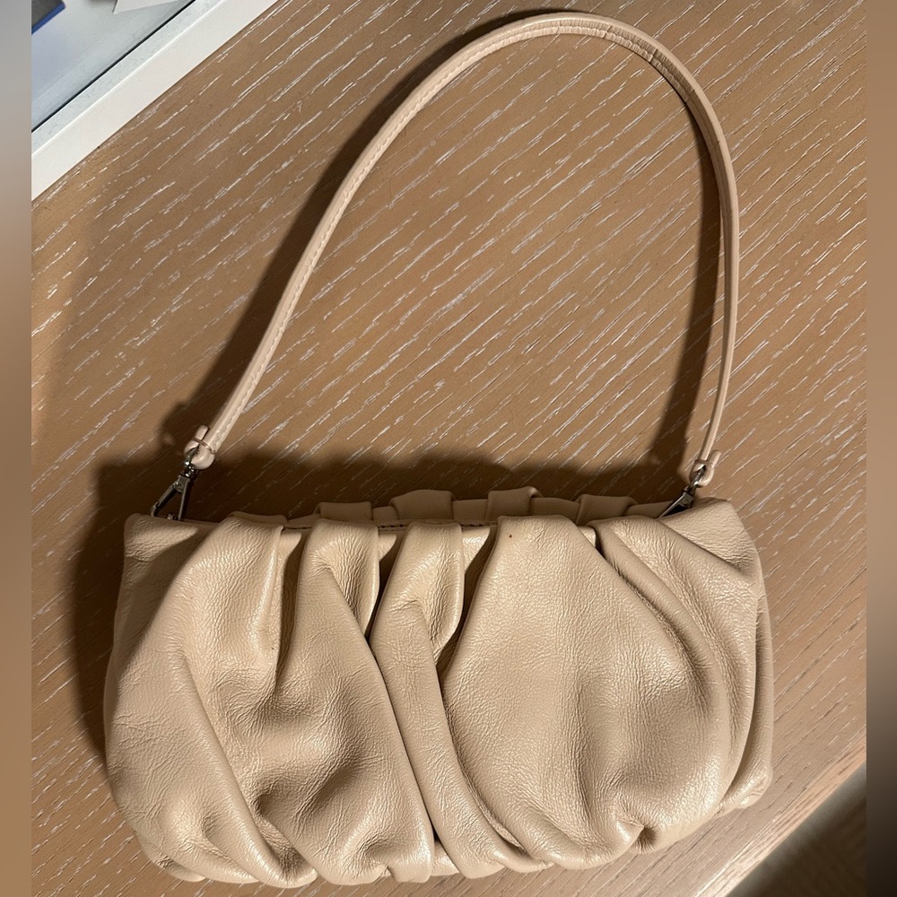 Staud Bean Bag in tan/cream